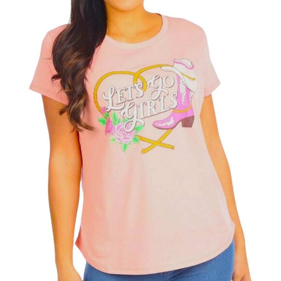 Adiva Tops - Adiva Lets Go Girls Short Sleeve T-Shirt X LARGE (210)